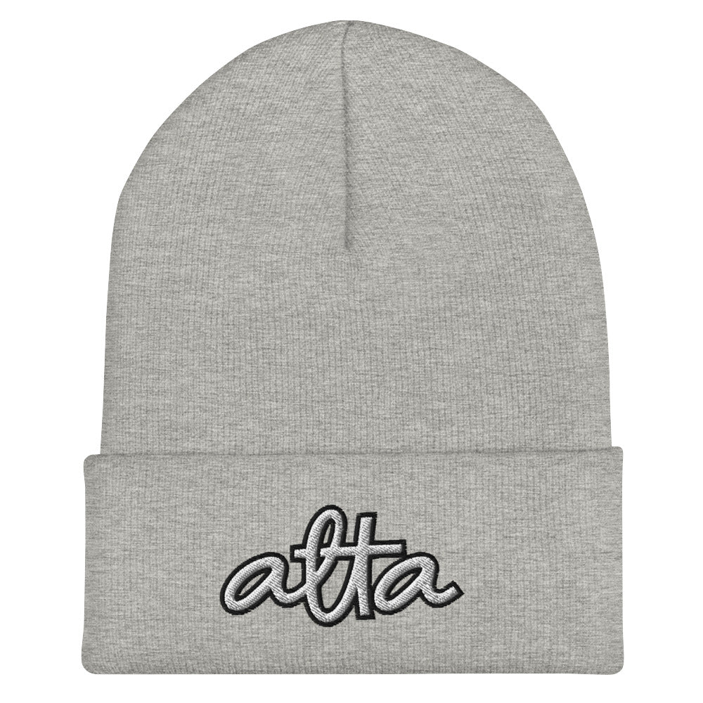 Cursive Beanie - Grey