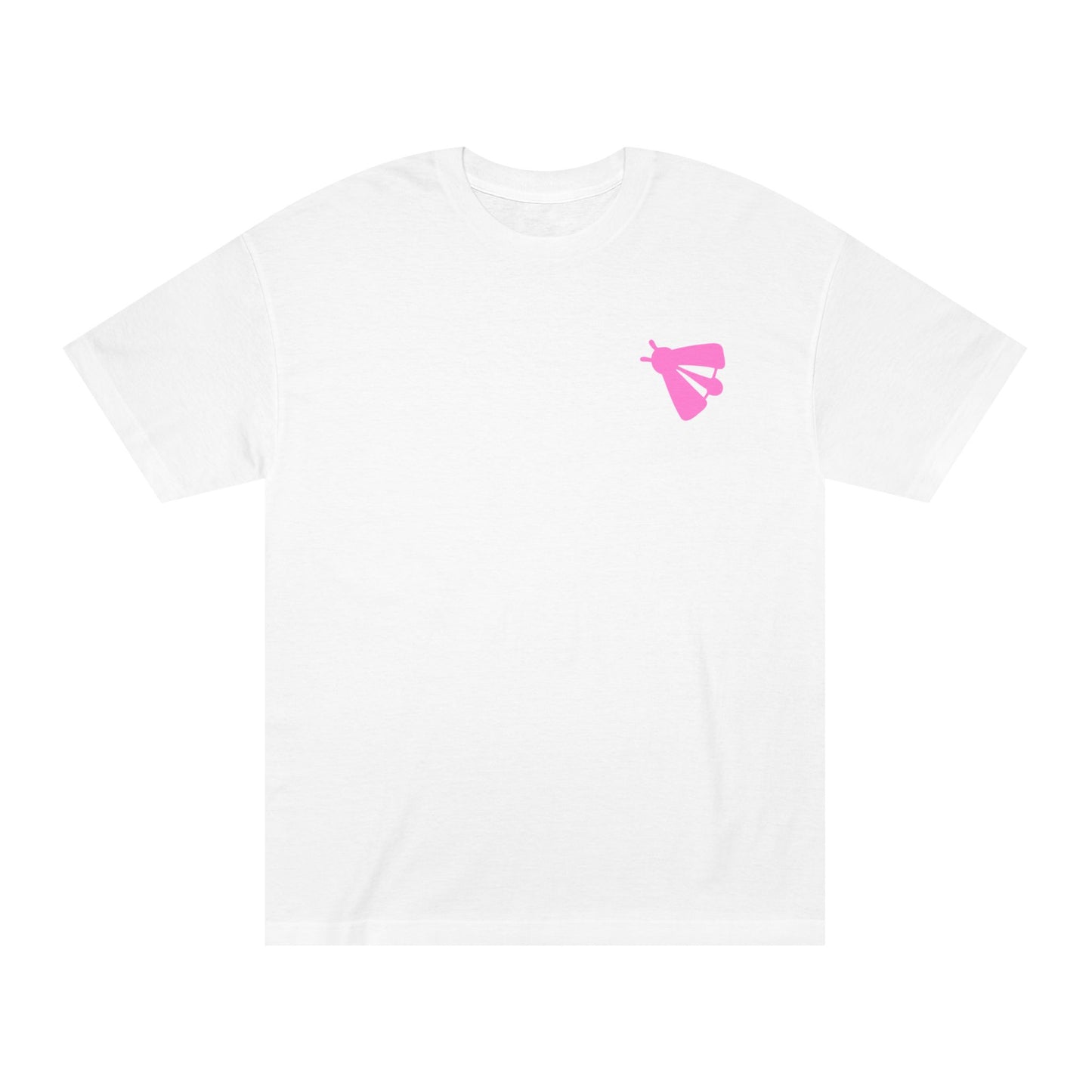 Pink Fly Pollinator Tee - White