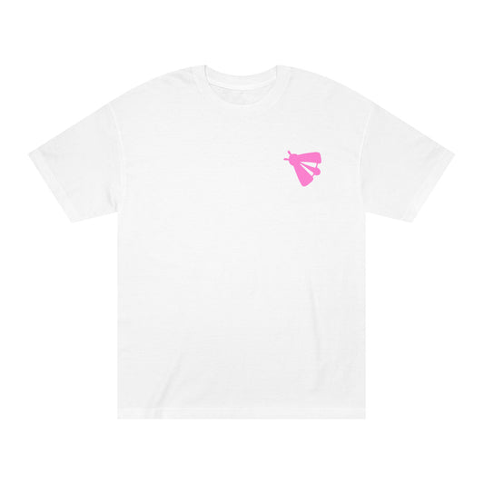 Pink Fly Pollinator Tee - White