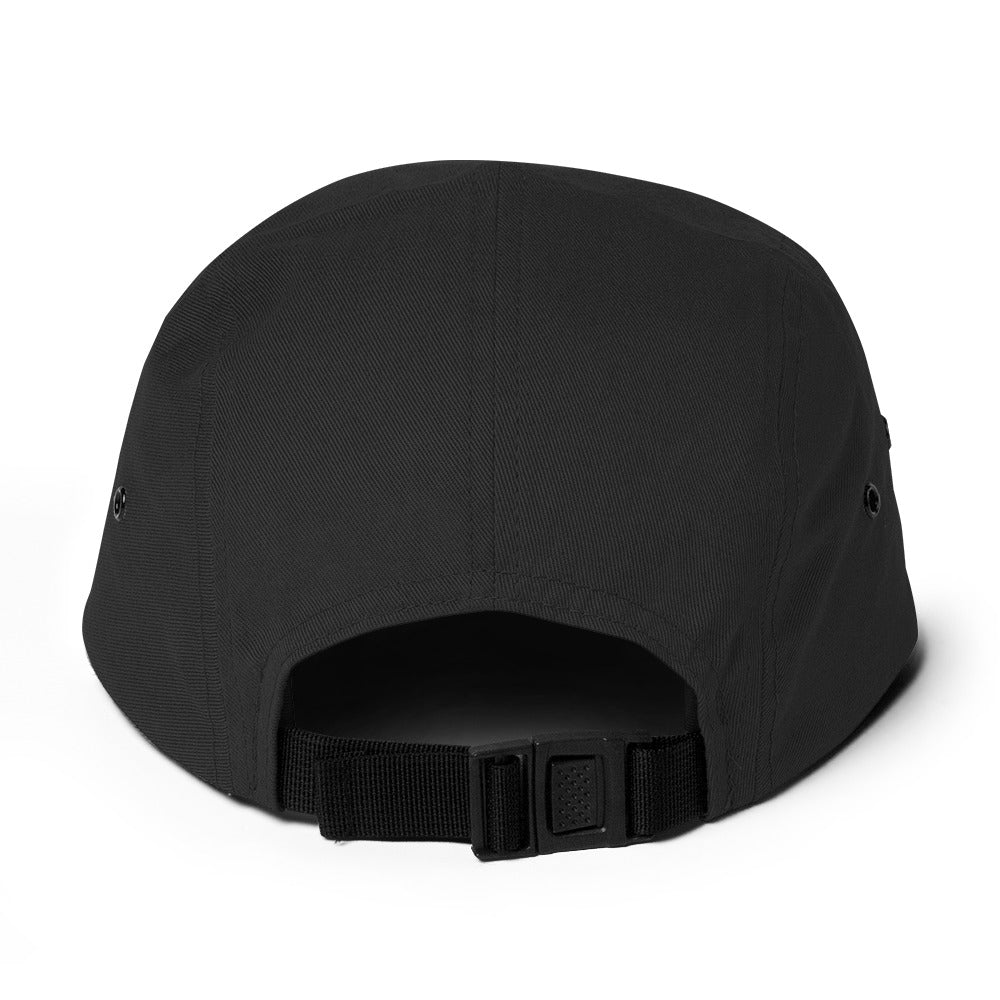 Pumped Embroidery 5 Panel Hat - Black