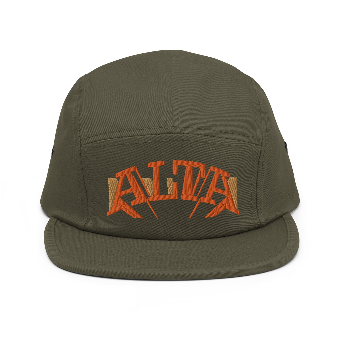 Pumped Embroidery 5 Panel Hat - Olive