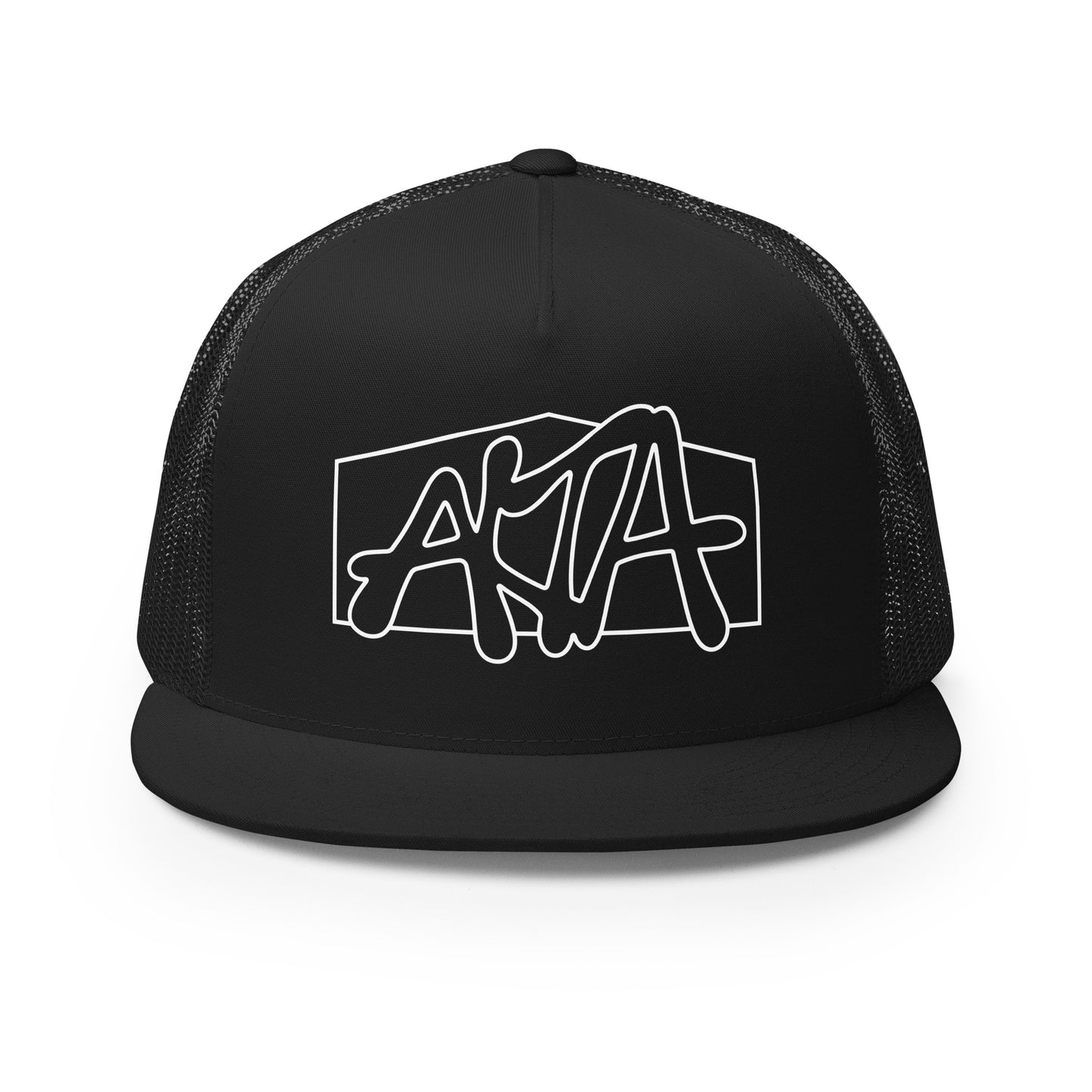 Tagged House Outline Trucker Cap - Black