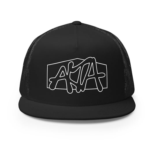 Tagged House Outline Trucker Cap - Black