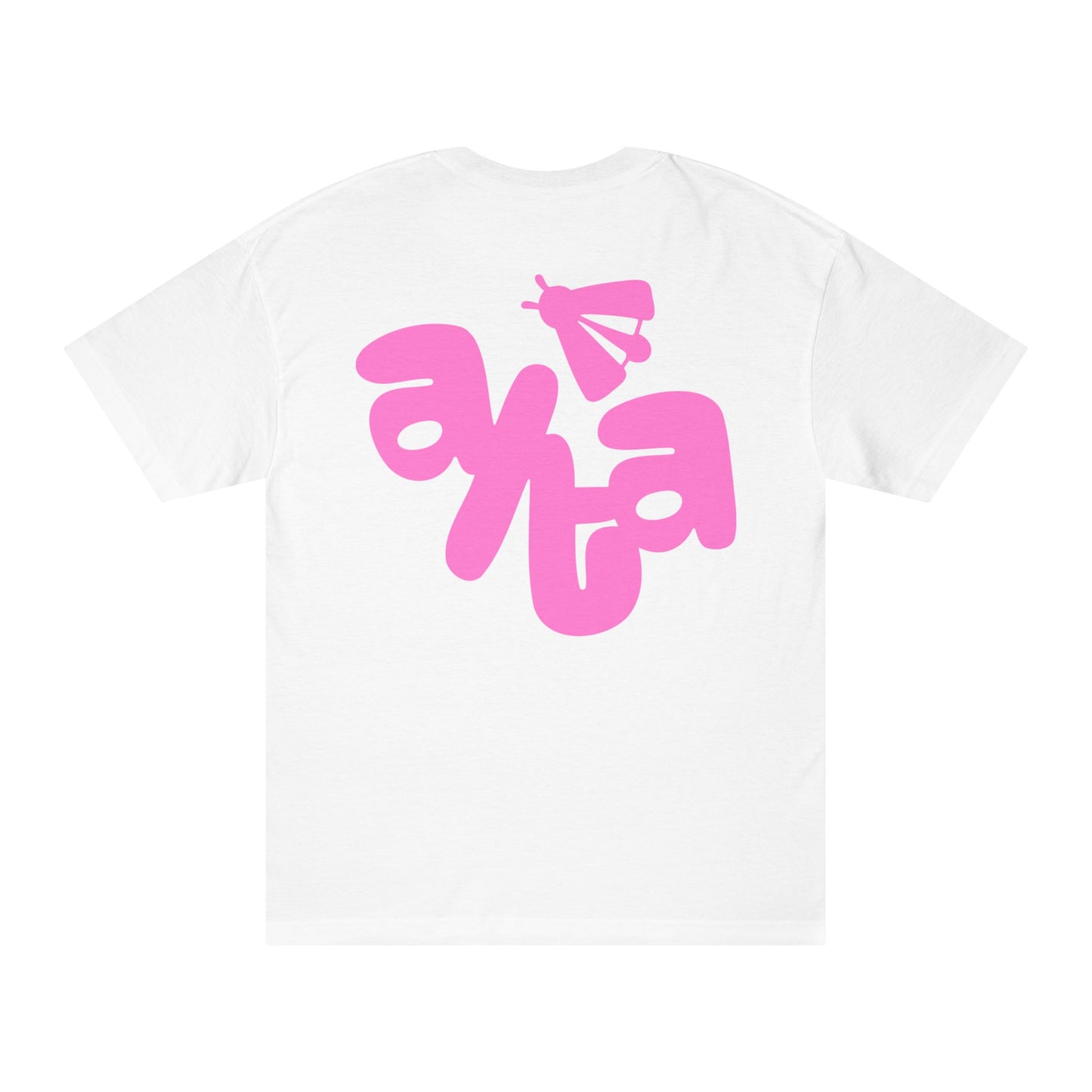 Pink Fly Pollinator Tee - White