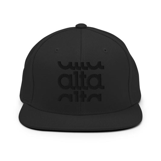 Split Snapback Hat - Black