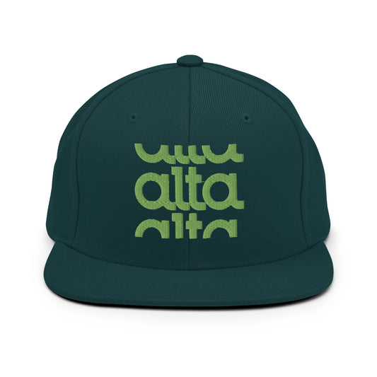 Split Snapback Hat - Green