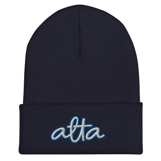 Cursive Beanie - Navy