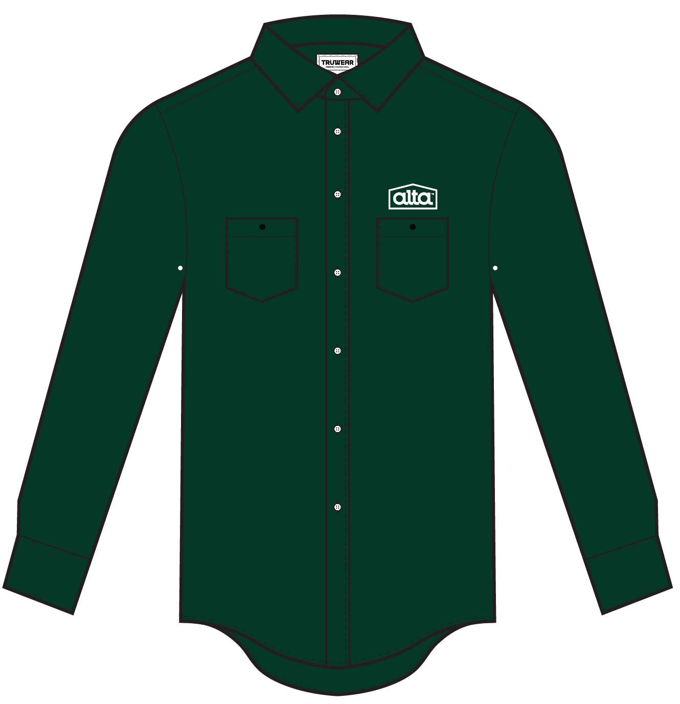 Classic T90 Tech Shirt Long Sleeve Forest Green